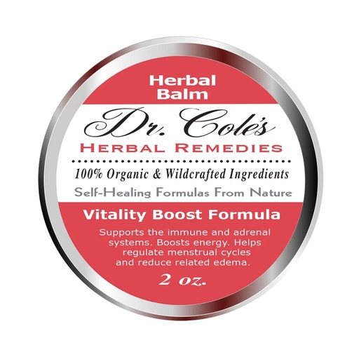 [BRSRMCDYPMIWACTG] Dr. Cole’s Organic Herbal Vitality Boost Balm - May Assist with Low Energy & Adrenal Fatigue