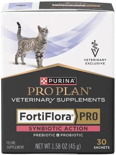 [BRSRYY37C4NBOYLH] Purina Pro Plan Fortiflora PRO Synbiotic Action Feline Veterinary Supplements 30 sachets