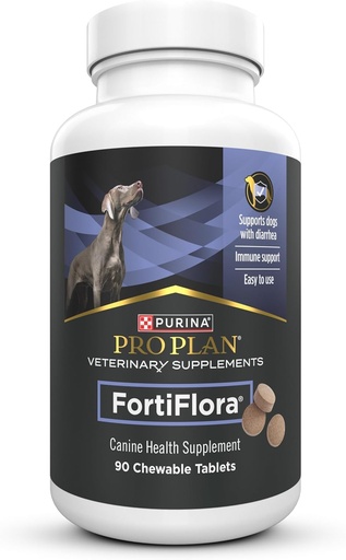 [BRSRYYD3CUPWAELH] Purina Pro Plan Veterinary Supplements FortiFlora Chewable Dog Probiotic Supplement Tablets - 90 ct. Canister
