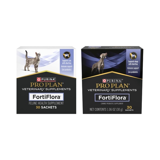 [BRSRGCY5OYBBGYAU] Purina Pro Plan Veterinary Supplements, Fortiflora Dog & Cat Probiotic Supplements, 30 CT Each (Pack of 2)