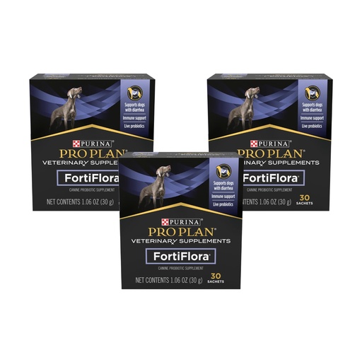 [BRSRGY34C4NAAYA4] Purina Pro Plan Veterinary Supplements FortiFlora Dog Probiotic Supplement, Canine Nutritional Supplement 30 Ct. Box (Pack of 3)
