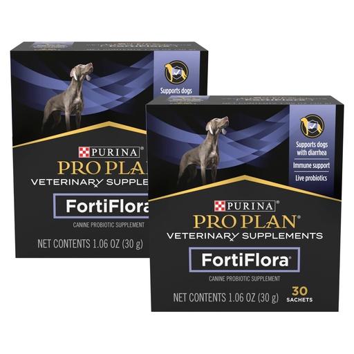 [BRSREA37CMDQOCTG] Purina Pro Plan Veterinary Supplements FortiFlora Dog Probiotic Supplement, Canine Nutritional Supplement 30 Ct. Box (Pack of 2)