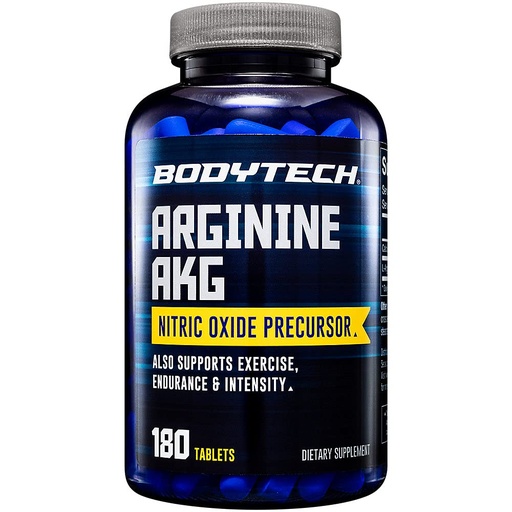 [BRSWIZIFB4AAOCAZ] BODYTECH Arginine AKG 3000mg - Nitric Oxide Precursor - Supports Blood Flow, Muscle Pumps & Performance (180 Tablets)