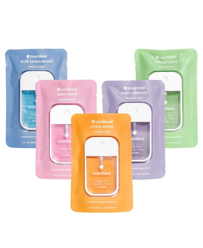 [BRSW2GAPB4PWA3AZ] Touchland Hand Sanitizer Spray, Top 5 Set - 5 x 1 FL OZ
