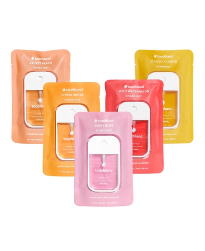 [BRSROGAECVYAOE3U] Touchland Hand Sanitizer Spray, Juicy 5 Set - 5 x 1 FL OZ