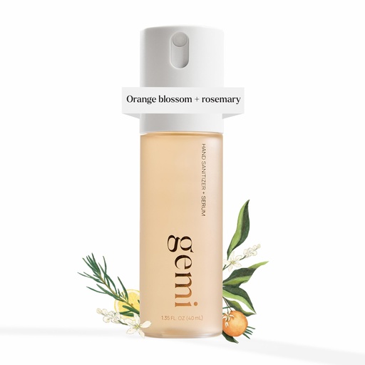 [BRSRECQ2AABWCCLP] gemi Hand Sanitizer + Serum™ Spray | Solenne | Hydrating K-Beauty Formula with Centella, Vitamin B5 & Green Tea | Kills 99.9% of Germs | Citrus Scent with Orange Blossom, Rosemary & Lemon
