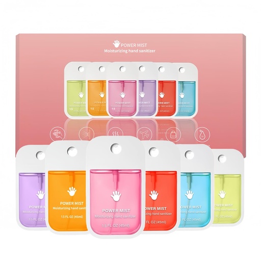 [BRSRGFIYBN5B42TF] 6PCS Hand Sanitizer Spray, Pocket Power Mist Hydrating Hand Sanitizers Spray Travel Size, Portable Hand Sanitizer Multi-Flavor for Adults and Kids
