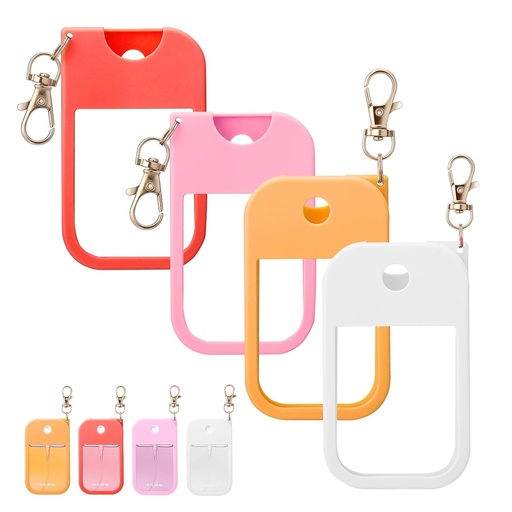 [BRSRGZT3BUBBY3D6] Protective Silicone Case for Touchland Hand Sanitizer with Keychain | Compatible with Power Mist & Glow Mist 1 fl oz | Anti-Slip Grip, Travel Cover Sleeve