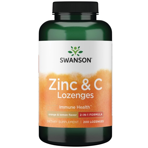 [BRSWIYT7PMOBKDDK] Swanson Zinc & Vitamin C Lozenges 25/100 Milligrams 200 Lozenges