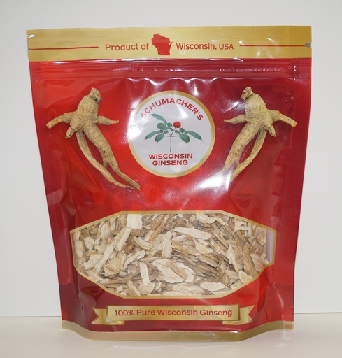[BRSWGYAYOBYQOHLD] Schumacher Ginseng's Pure Wisconsin Ginseng Small Slices 8 Ounce Gift Bag