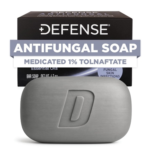 [BRSRMCD2AV6BS2AV] Defense Antifungal Bar Soap | Jock Itch, Ringworm, Athlete's Foot, Skin Fungus | Medicated Anti Fungal Treatment (One Bar, No Case)