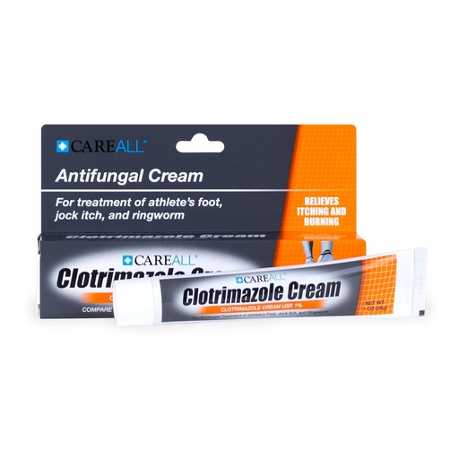 [BRSW2ZLQCMFBMA3K] CareAll Clotrimazole Antifungal Cream 1% USP 1.0 oz., Cures Most Athlete’s Foot, Jock Itch and Ringworm, Sooths and Relieves Itching, Burning and Cracking from These Conditions