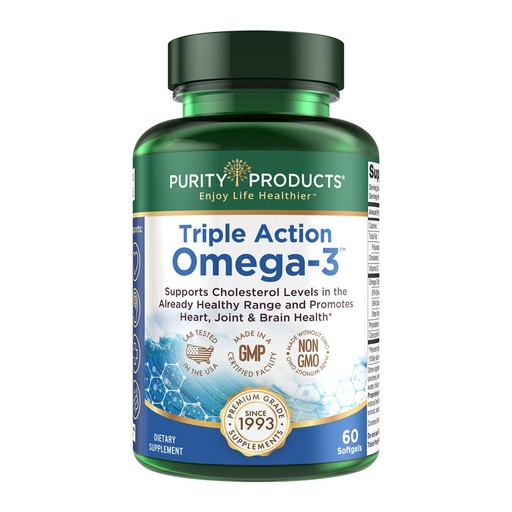 [BRSWIYLZAAHBMFQZ] Purity Products - Triple Action Omega-3 Super Pill - 60 Softgels