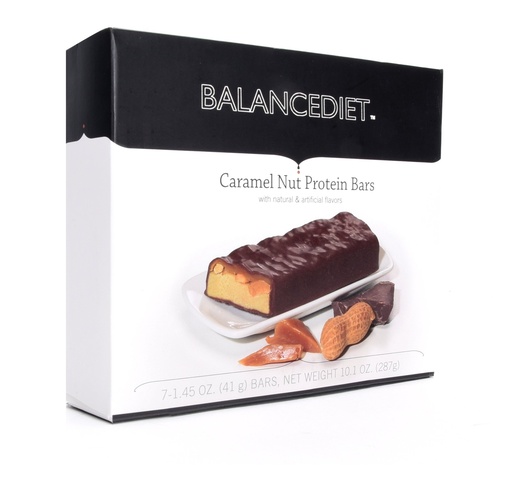 [BRSWG2T6AB7AE33B] BalanceDiet™ | Protein Bar | 15g of Protein | Low Carb | 7 Bar Box (Caramel Nut)