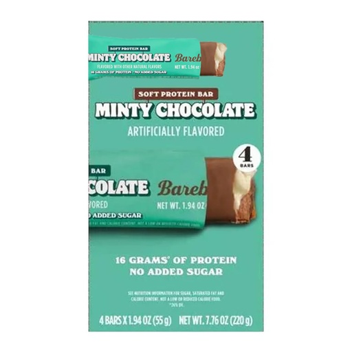 [BRSRGBADAENA2EY2] Barebels Nutrition Bars - 7.76oz/4 Bars (Minty Chocolate)