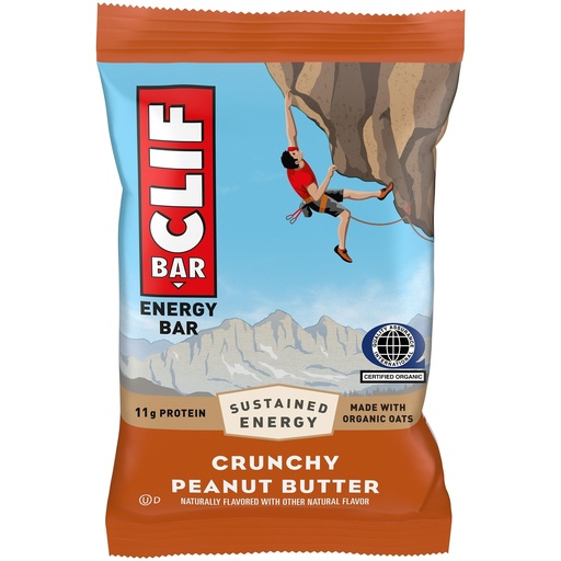 [BRSWIZAEO4ABG23O] CLIF BAR - Nutrition & Energy Bar - Crunchy Peanut Butter - 12 bars x 2.4 oz