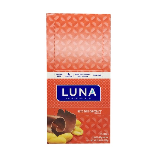 [BRSWIY3QOEDWODA7] Clif, Bar Luna Nutz Over Chocolate, 1.69 Ounce, 15 Pack