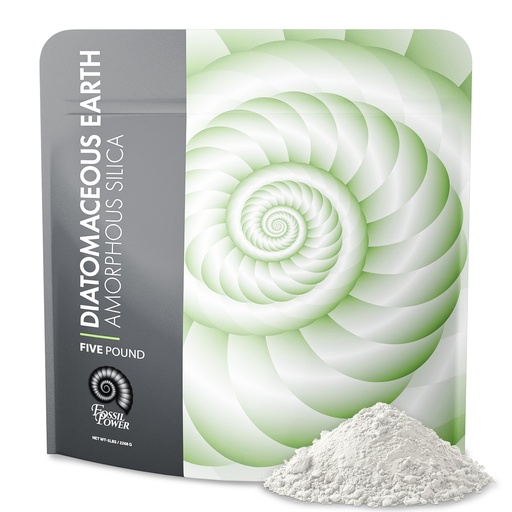 [BRSWIB3QCAAQ4YL6] FOSSIL POWER Diatomaceous Earth Powder – 5lb Bulk - Natural Food Grade, Multi-Purpose Powder for Home, Garden, and Pets – Non-Toxic Insect Control, Odor Absorber, and More – Safe for Humans and Pets