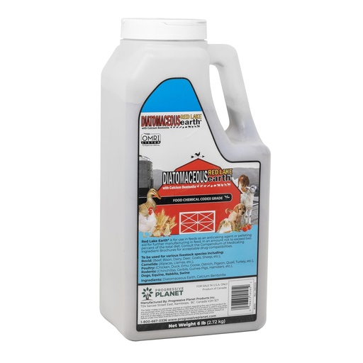 [BRSWIYAOBEEAAHQV] Progressive Planet Red Lake Earth Animal Feed Additive, 6lb Jug - Natural Diatomaceous Earth with Calcium Bentonite for Poultry & Livestock - Prevents Caking, Improves Feed Flow & Maintains Fresh Feed