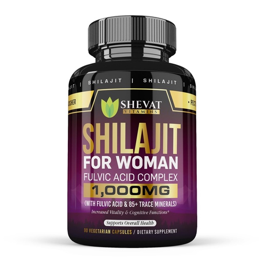 [BRSRAAQ3O57BEF3D] Shilajit Capsules 1000 mg - Pure shilajit for Women with fulvic Acid Organic for Energy & Immune Support, Mineral Supplements for Women - Non GMO| 90 Vegan Capsules| Made in USA