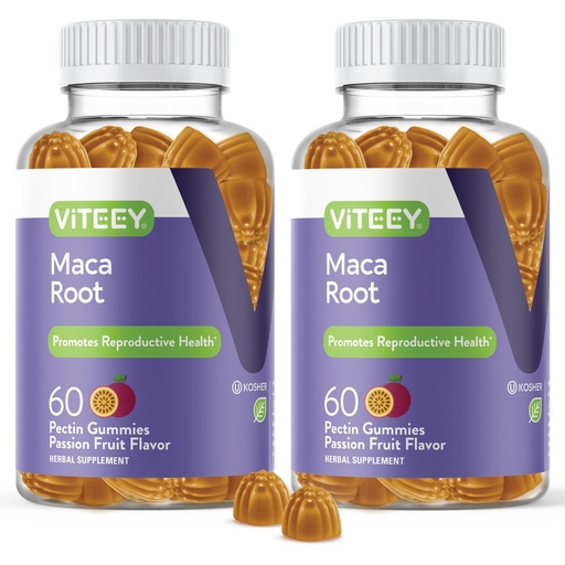 [BRSROEL6AUPAOEIV] Viteey Black Maca Root Gummies - Drive, Passion & Energy Support - Black Maca Root for Men & Women - Vegan, Gluten Free - 120 Count