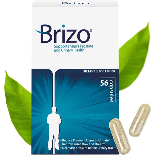 [BRSWIFYGDJ7QEHTM] Brizo Prostate Health Supplements for Men - Herbal Capsules for Mens Urinary Health - Reduce Frequent Urination - 1 Month Supply
