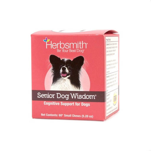 [BRSWGZD5BEMAKEIY] Herbsmith Senior Dog Wisdom – Dog Dementia Supplement – DHA for Senior Dog Brain Health - Senior Supplement for Dogs- 60ct Small Chews