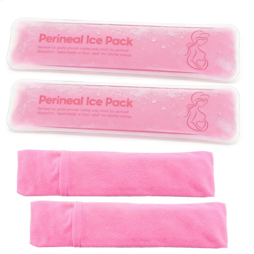 [BRSRAZA3OIFAYFDL] Perineal Cooling Pad, Postpartum Cold Packs Gel Bead Ice Pack Cold Therapy for Women After Pregnancy and Delivery, 2 Ice Pack and 3 Cover (Pink Gel Ice Pack)