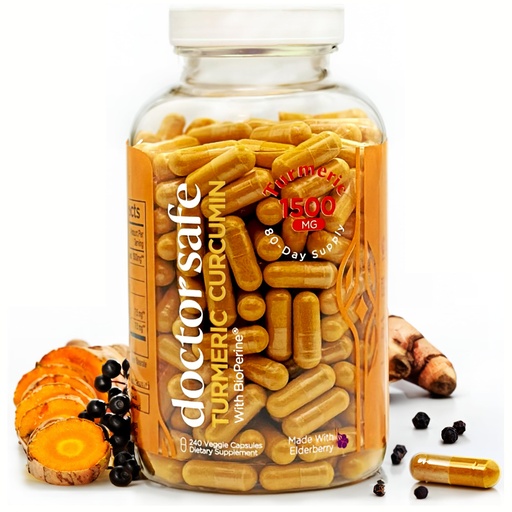 [BRSRMHAEOZ7RQ3Y7] Turmeric Curcumin with 95% Curcuminoids & BioPerine Black Pepper | 1500mg | Joint Support Supplement | Non-GMO Gluten-Free - 240 Capsules