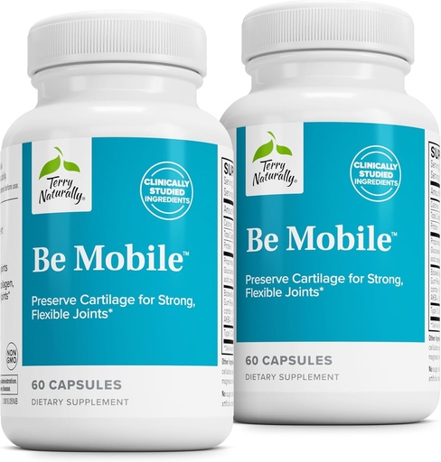 [BRSROEI2CMNGEFIV] Terry Naturally Be Mobile - Collagen Supplement for Joint Health Support - Dietary Supplement with Boswellia Extract & Type II Collagen - Lower Back & Knee Support - 60 Capsules (Pack of 2)