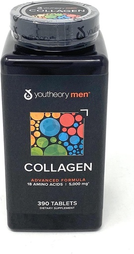 [BRSWG2QDBMDR4HT7] Nutrawise Corporation Youtheory Mens Collagen Advanced Formel, White, Tablet, 390 Count