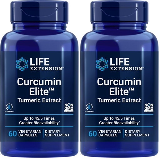[BRSRGCT3AEBAAE34] Life Extension Curcumin Elite Turmeric Extract, 60 Count (Pack of 2)