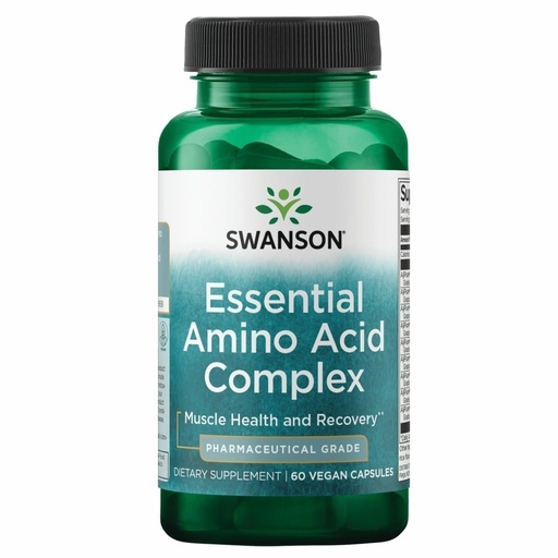 [BRSWI2T4BEMWEELG] Swanson Ajipure 9 Essential Amino Acid Formula Pharmaceutical Grade 60 Veg Capsules