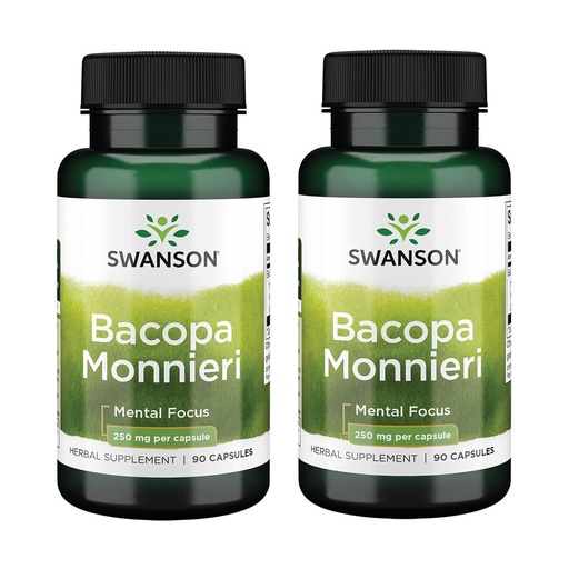 [BRSWGZIDOEBWAFLD] Swanson Bacopa Monnieri Extract Bacognize 250 Milligrams 90 Capsules (2 Pack)