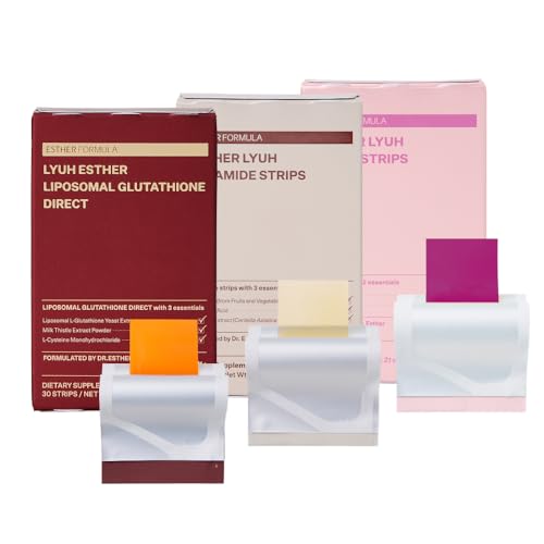 [BRSRGC3RBF7A4A3L] ESTHER FORMULA Beauty Complete Set — Glutathione, Biotin & Ceramide | 30 + 30 + 15 Count Oral Strips | Fast-Absorbing Korean Supplement for Radiance & Hair, Skin & Nails