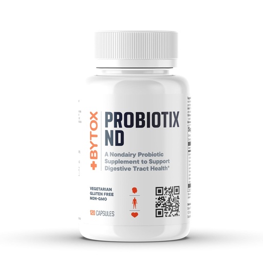 [BRSRGCQECEFQ42D2] Bytox Probiotic Supplement Pills, 120 Capsules | 15 Billion CFU, 8 Strains & FOS, Digestive & Gut Health Support, Non-Dairy, Gluten-Free, Non-GMO, Vegetarian