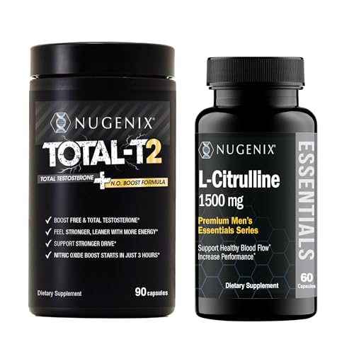 [BRSRYZQ2OQPRYADB] Nugenix Total-T2 Testosterone Booster for Men + Essentials L-Citrulline Supplement 1500mg - Bundle