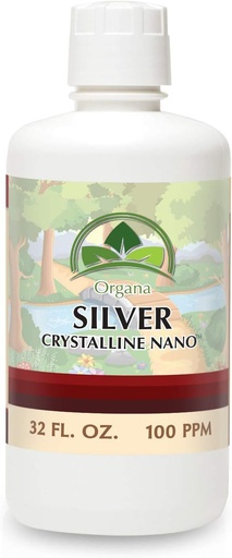 [BRSWYGL3BV5GECTZ] Organa Crystalline Nano Colloidal Gümüş - 100 PPM - 32 oz Şişe