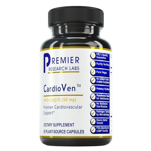 [BRSW2YDYBECQKHTK] Premier Research Labs CardioVen - CoQ10, Coenzyme Q10, Co Q 10 Supplement 50mg, Ubiquinol with Chlorella, Tocotrienol & Cayenne Pepper for Heart Health, Antioxidant Support - 60 Vegetarian Capsules