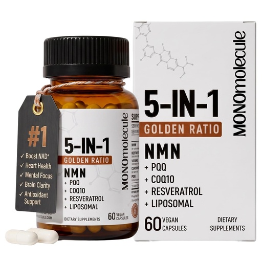 [BRSRGBQ3BAMGE23U] NAD+ with PQQ | Energy Optimizer, Mitochondrial ATP Support |10x Absorption