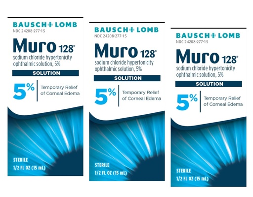 [BRSROAQ6B4FQI2QU] Muro 128 5% Sodium Chloride Hypertonicity Ophthalmic Solution, from Bausch + Lomb, 0.5 Fl Oz (15 mL) - 3 Pack