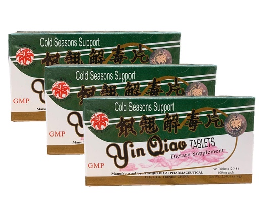 [BRSWYZQ6CUJWGEQY] New Green Nutrition Yin Qiao, Yin Chiao Chieh Tu Pien, Extra Strength 600MG (96 Tablets) - 3 Bottles