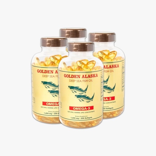 [BRSWGEIBCAPQG3Q7] Nu Health Alaska Deep Sea Omega-3 Fish Oil 1000 Mg EPA & DHA (200 Softgels) - 4 Bottles