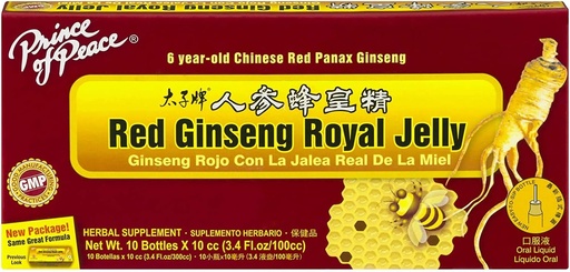 [BRSWIYTYOUNWOHLG] Prince of Peace Red Ginseng Royal Jelly, 10 pullot, 0.34 fl. oz. Jokainen â €...