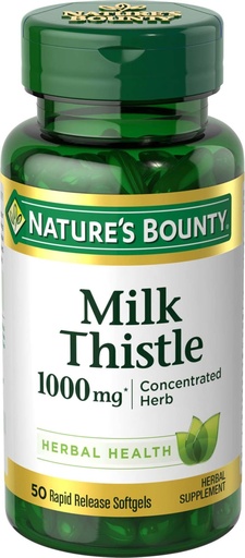 [BRSWIYAYBYFWE2TM] Nature's Bounty Silymarin Milk Thistle 1000mg - 50 Softgels