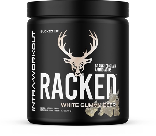 [BRSRGCQLOEAQECYZ] Bucked Up Racked White Gummy Deer | Intra Workout BCAA 2-1-1 Formula with L Carnitine Acetyl L Carnitine Taurine and L Tyrosine | Amino Acid Powder Supplement (30 Servings)