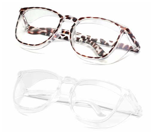 [BRSW2BQPAEOWAF36] Alsenor Safety Glasses Anti Fog Goggles Protective Eyewear Blue Light Blocking ANSI Z87 UV Protection Glasses For Men Women (2 Pack(new-leopard+transparent))