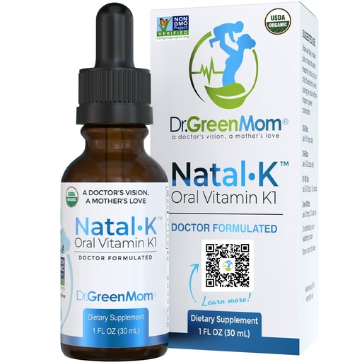 [BRSREGT4AUMAYCQV] Dr. Green Mom Natal K Oral Vitamin K1 Drops for Newborns | Organic Phytonadione in MCT Oil | Natural VIT K for Babies to Support Blood Clotting
