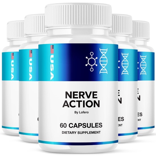 [BRSRGAIBBADQOHL7] (5 Pack) Nerve Action Capsules, NerveAction Pills Advanced Maximum Strength, Neuropathy Supplement Health Function Support Vitamins, Premium Wellness Formula All-Natural Ingredients Capsulas (300 ct)