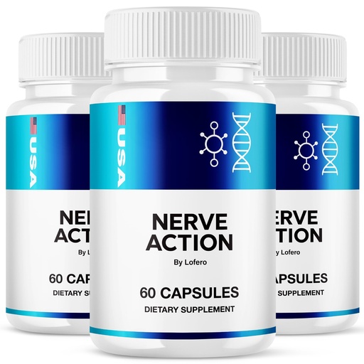 [BRSRGAIBBF6WMEIZ] (3 Pack) Nerve Action Capsules, NerveAction Pills Advanced Maximum Strength, Neuropathy Supplement Health Function Support Vitamins, Premium Wellness Formula All-Natural Ingredients Capsulas (180 ct)